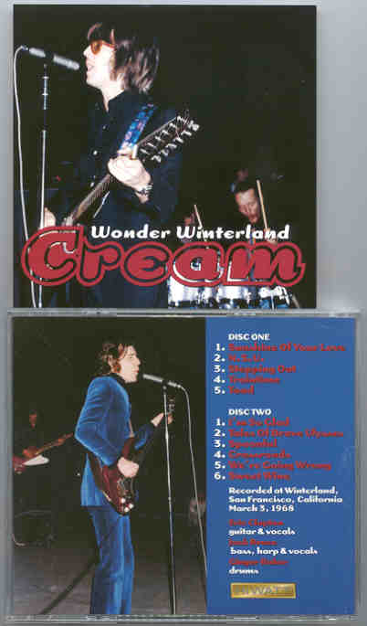Eric Clapton - Wonder Winterland ( 2 CD set )( CREAM at Winterland , San Francisco , March 3rd , 1968 )