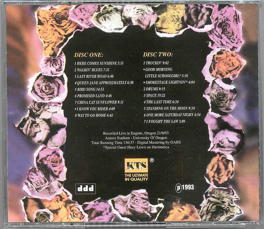 Grateful Dead - Dawn Of The Dead ( 2 CD set ) ( Eugene University , Oregon , August 21st , 1993 ) ( KTS )