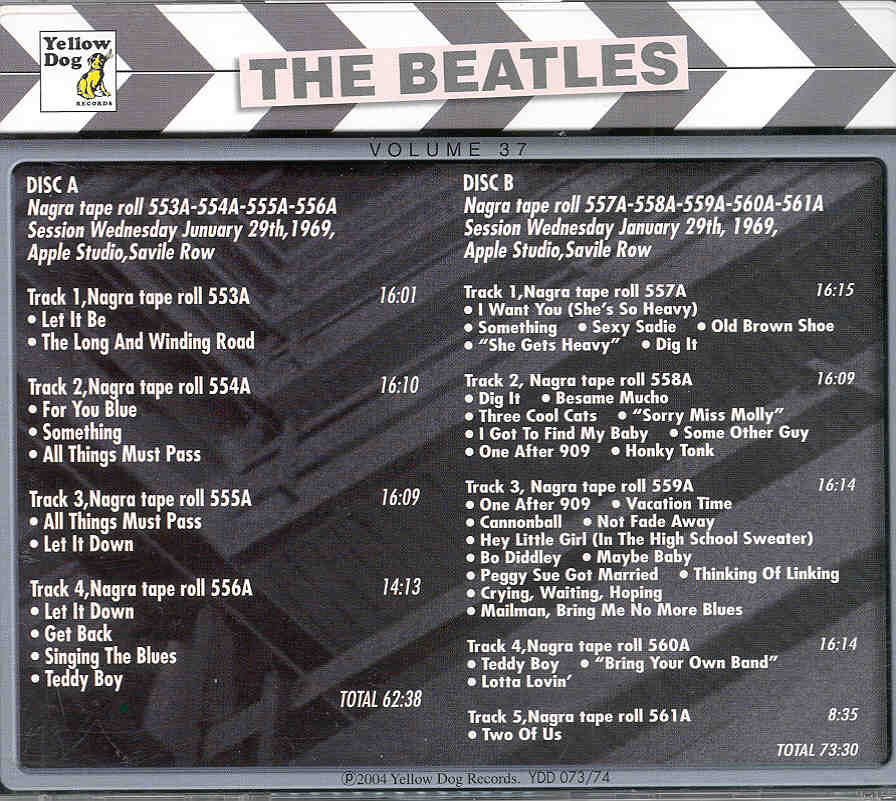 The Beatles - Day By Day ( Yellow Dog ) The Complete Sessions Series Vol 37 ( 2 CD set )