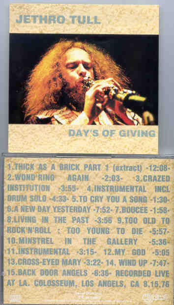 Jethro Tull - Days Of Giving ( Highland )( Los Angeles , CA , USA , August 15th , 1976 )