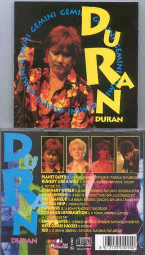 Duran Duran - Gemini ( Great Dane ) ( Academy Theatre , New York , February 13th , 1993 )