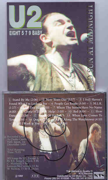 U2 - Eight 579 Baby Red Sun At Midnight  ( KTS ) ( Osaka Castle Hall , Japan , December 1st , 1989 )