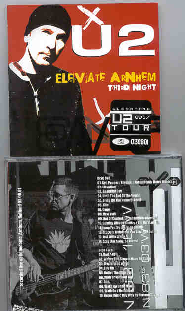 U2 - Elevate Arnhein Third Night ( 2 CD!!!!! SET )( Gelredome , Arnhein , Holland , August 3rd , 2001 )