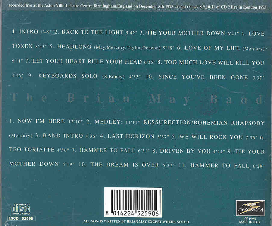 Queen - The BRIAN MAY BAND England 1993 ( 2 CD!!!!! SET )