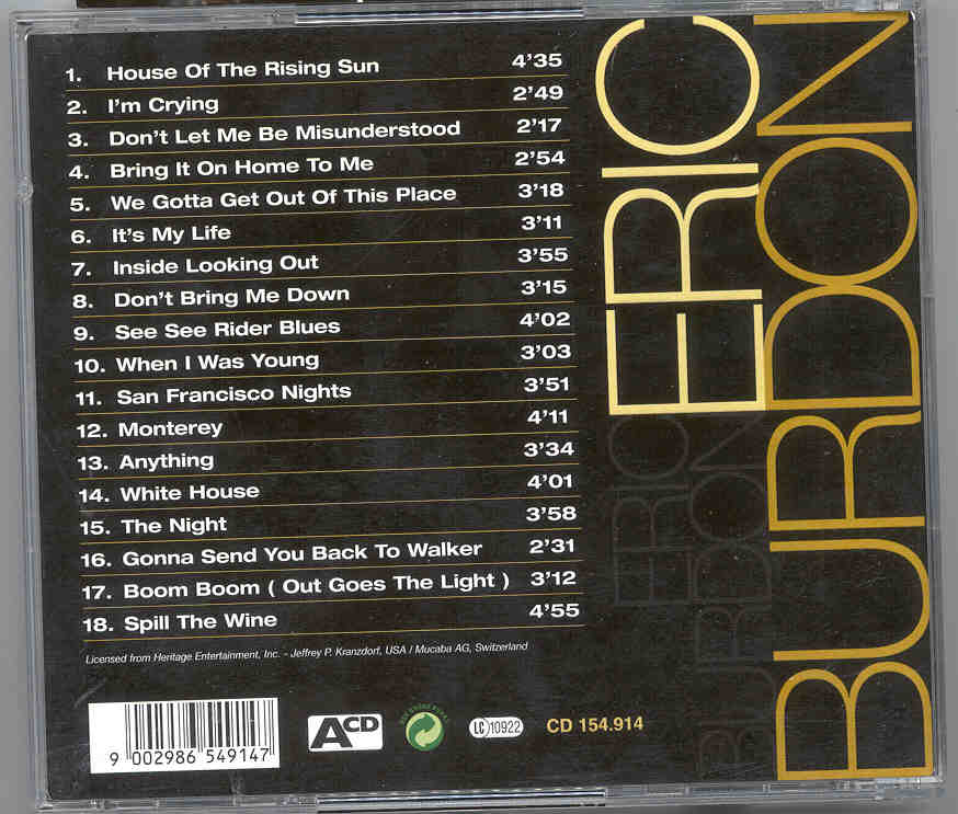 Eric Burdon and The Animals - Eric Burdon ( 18 Rare Tracks )