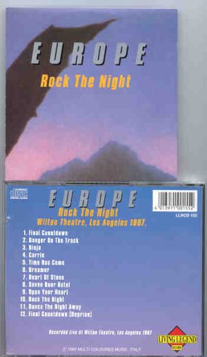 Europe -  Rock The Night  ( Living Legend ) ( Wilton Theater , Los Angeles , CA , USA , 1987 )