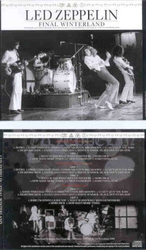 Led Zeppelin - Final Winterland ( 6 CD SET ) ( Winterland Ballroom , CA , USA , Nov. 6th & 7th , 1969 )