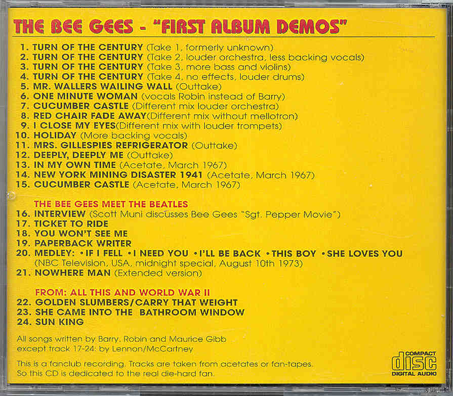 The Bee Gees - First Album Demos