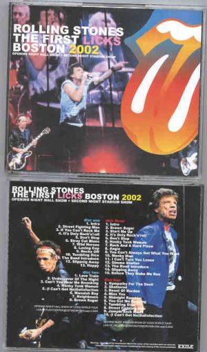 Rolling Stones - The First Licks In Boston 2002 ( 4 CD SET ) ( Opening Night & Second Show )