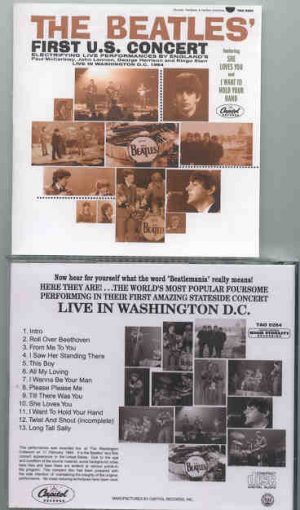 The Beatles - First U.S. Concert ( Inc. Long Tall Sally )( Replicates 2nd Album Artwork )( Capitol )