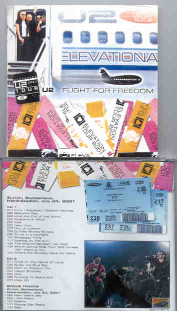 U2 - Flight For Freedom ( 2 CD!!!!! set )( Live at Hallenstadion , Zurich , Switzerland , July 24th 2001 + Bonustracks )
