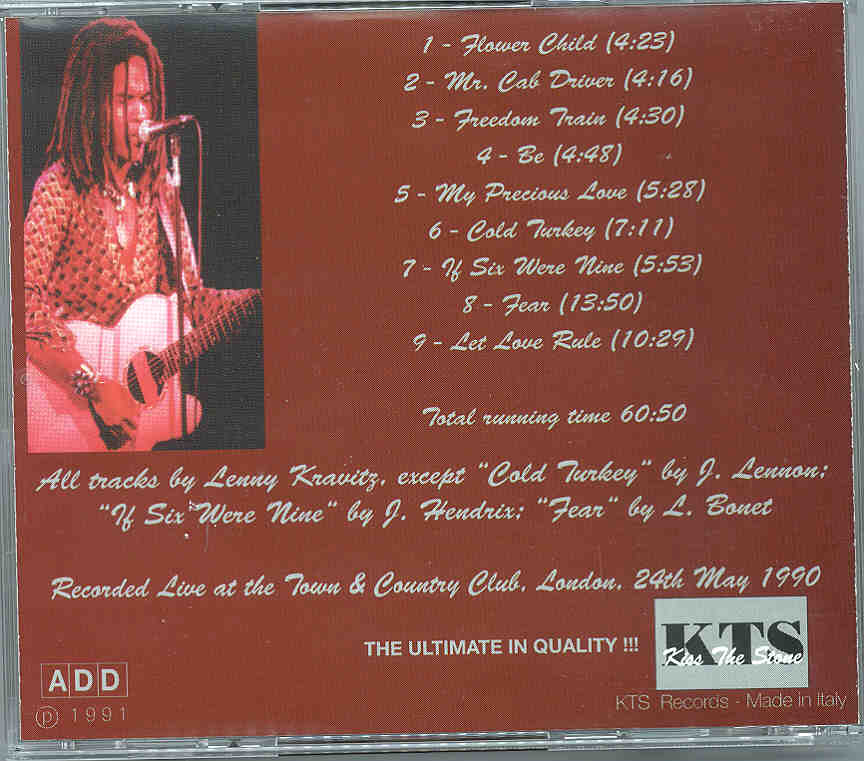Lenny Kravitz - Flower Child ( Live at The Town & Country Club , London , UK , May 24th , 1990 ) ( KTS )