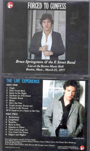 Bruce Springsteen - Forced To Confess ( 2 CD set )    ( Great Dane )