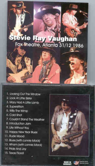 Stevie Ray Vaughan - Fox Theatre , Atlanta , December 31st , 1986