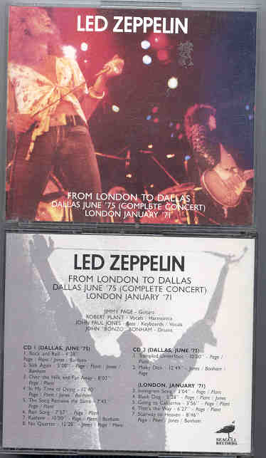 Led Zeppelin - From London To Dallas ( 2 CD set ) ( SEAGULL ) ( Dallas , Texas , USA , March 4th , 1975 )