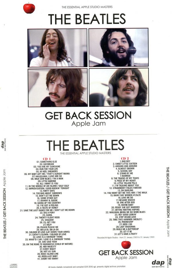The Beatles - Get Back Sessions Apple Jam ( 2 CD SET )( 2016 DAP Records )