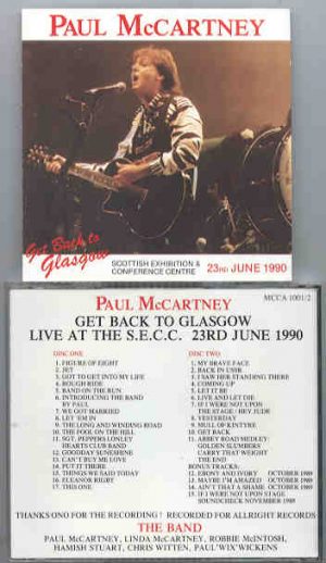 Paul McCartney - Get Back to Glasgow 1990  ( 2 CD set )