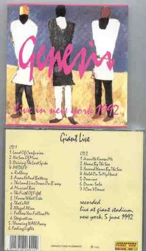 P. Gabriel  /  GENESIS  /  P. Collins - Giant Live ( Giants Stadium , New York , USA , June 5th , 1992) ( 2 CD SET )