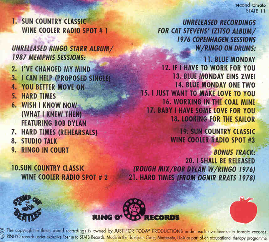 Ringo Starr - Go Cat Go ! ( With Cat Stevens ) ( 1987 Memphis Sessions & 1976 Copenhagen Sessions )