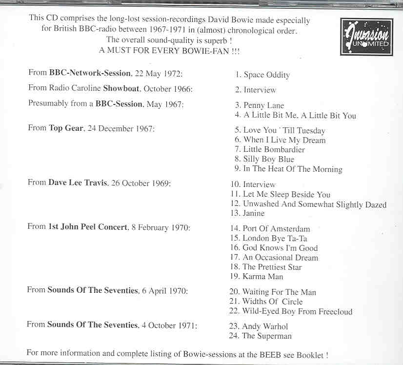 David Bowie - God Knows I'm Good ( The BBC Sessions 1967 - 1971 )