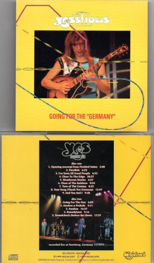 Yes - Going For The Germany  ( Highland ) ( 2 CD!!!!! SET ) ( Live in Nurnberg , Germany November 19th , 1977 )