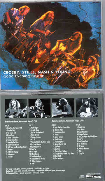 Neil Young / CSNY - Good Evening Boston ( 4 CD SET ) ( Boston Gardens August 5th & 6th , 1974 )