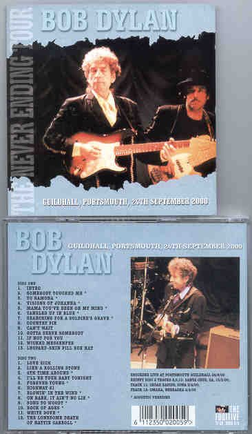 Bob Dylan - Portsmouth , Guildhall , September 24th , 2000 ( 2 CD SET )