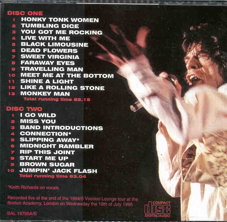 Rolling Stones - Having A Laugh In Brixton ( July 19th , 1995 , Brixton ) ( 2 CD!!!!! SET )