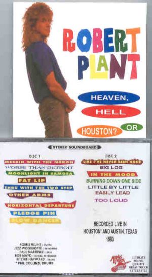 Led Zeppelin - Heaven , Hell Or Houston ? ( 2 CD set ) ( Robert Plant Live in Houston & Austin , Texas , 1983 )