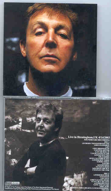 Paul McCartney - Hey Birmingham ( 2 CD set ) ( Birmingham , UK , April 14th , 2003 )