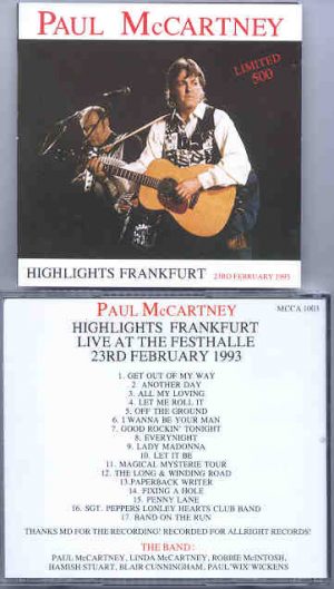 Paul McCartney - Highlights Frankfurt 1993