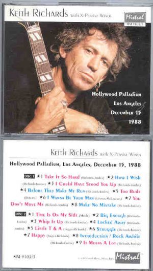 Rolling Stones - Hollywood Palladium ( Los Angeles , December 15th , 1988 )( Keith Richards )( Mistral )( 2 CD!!!!! set )