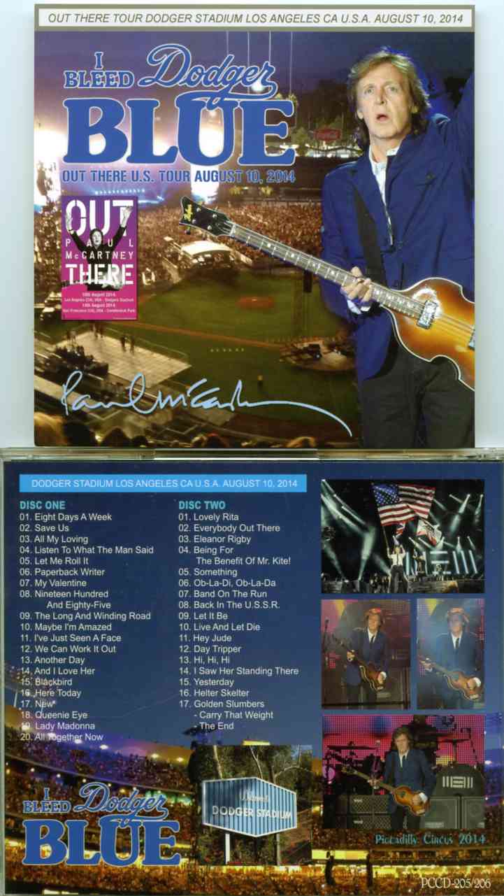 Paul McCartney - I Bleed Dodger Blue (2CD) ( Piccadilly Circus ) ( Dodger Stadium Los Angeles CA USA August 10, 2014 )
