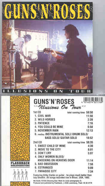 Guns N' Roses - Illusions On Tour ( 2 CD SET ) ( Flashback ) ( Biloxi , USA , 1992 )