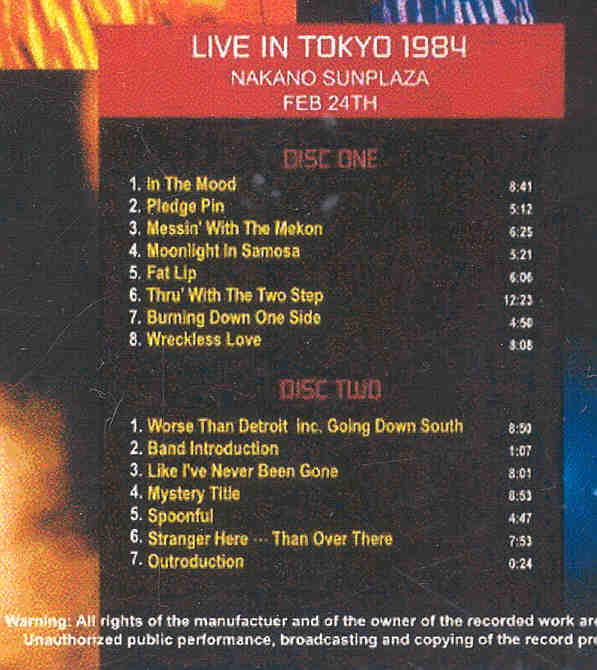 Led Zeppelin - In The Spoonful ( 2 CD set ) ( Robert Plant LIVE at Nakano Sunplaza , Feb 24th , 1984 )