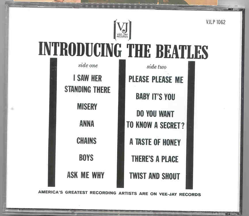 The Beatles - Introducing ... The Beatles ( VEE JAY MONO ) ( Version 2 Column Back )