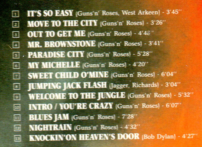 Guns N' Roses - Jack Daniel's Tour 1988 ( Felt Forum , NY , May 9th , 1988 )