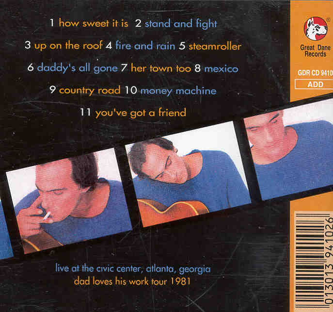 James Taylor - Dad Loves His Work ( Tour '81 ) ( Great Dane Recs )
