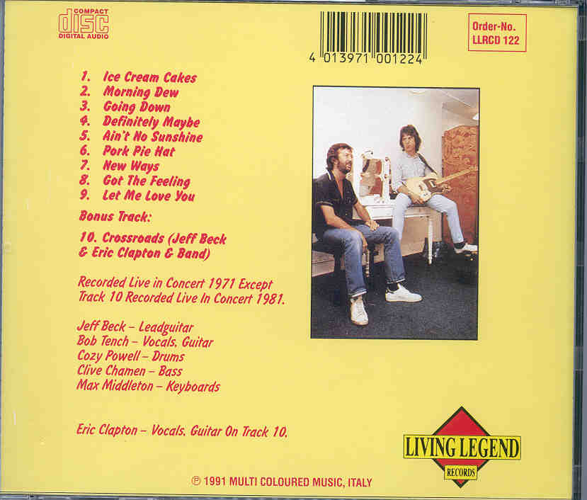 Jeff Beck - One Of The Best ( Living Legend ) ( Live In Concert 1971 )