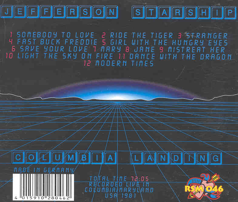 Jefferson Airplane - Columbia Landing ( J. Starship Live At Columbia , Maryland , USA , 1981 )