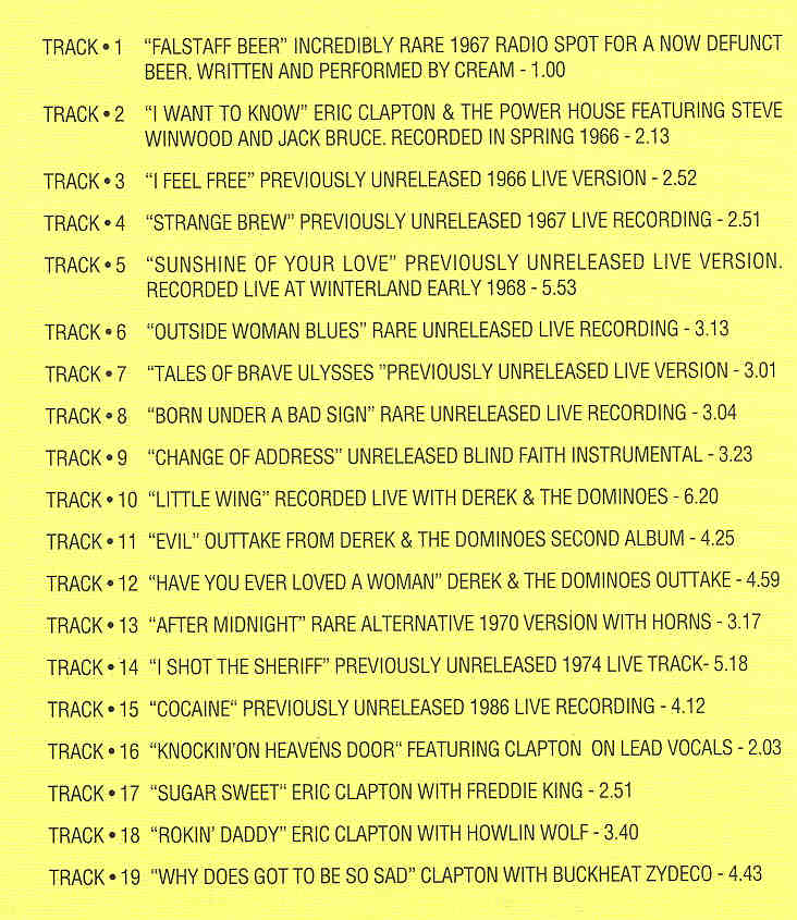 Eric Clapton - Rare Live & Unreleased - Jewel Box 2