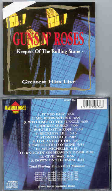 Guns N' Roses - Keepers Of The Rolling Stone ( Living Legend ) ( Live in The USA )