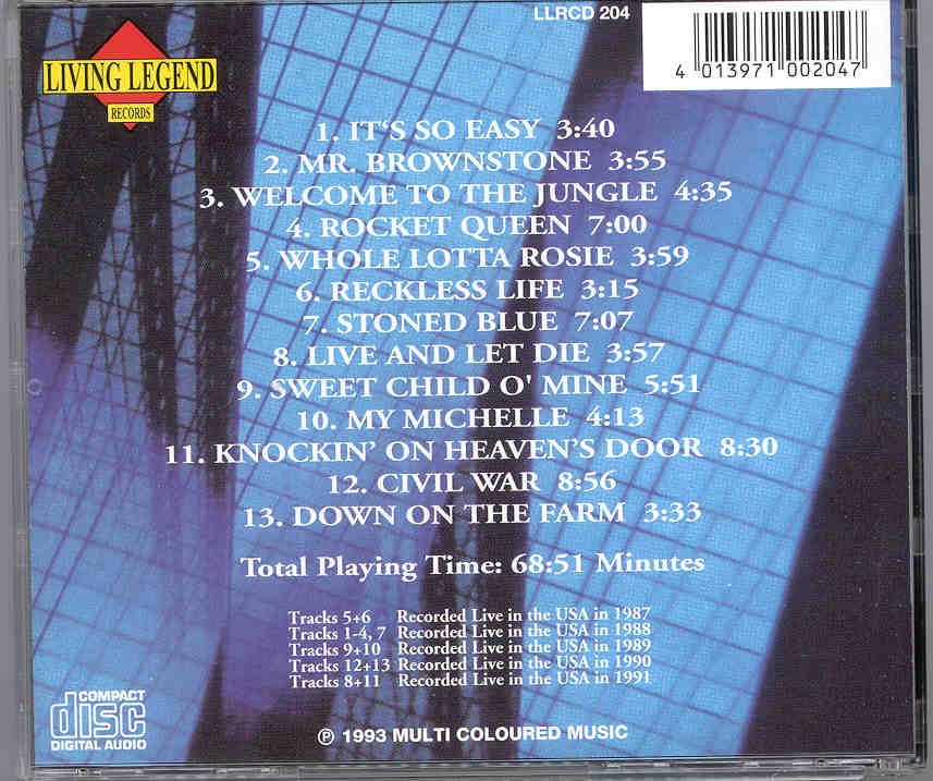 Guns N' Roses - Keepers Of The Rolling Stone ( Living Legend ) ( Live in The USA )