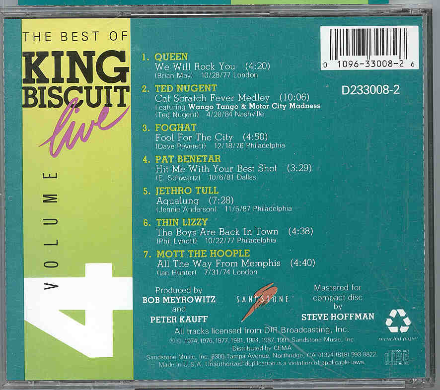 Various Artists - King Biscuit Live Vol 4