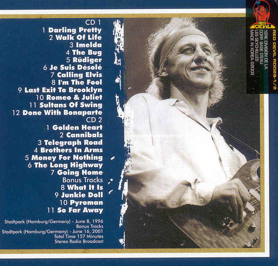 Dire Straits - Last Exit To Hamburg (2 CD set ) ( Mark Knopfler at Stadpark , Germany , June 8th , 1996 )