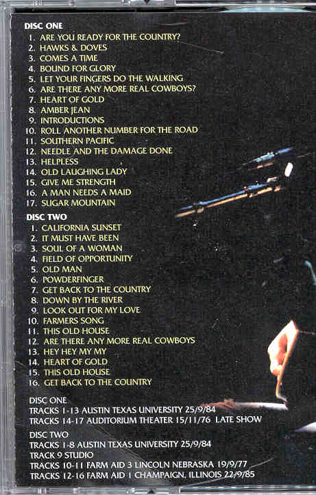 Neil Young / CSNY - Last Of A Dying Breed B ( 2 CD set ) ( 33 Live tracks in Texas , Nebraska , Illinois )