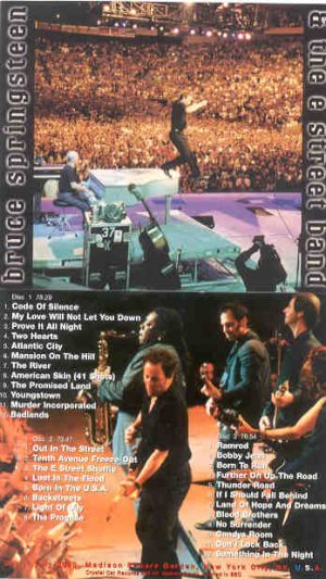 Bruce Springsteen - Legendary Night ( 3 cd set ) ( MSG , New York , USA , Saturday July 1st , 2000 )