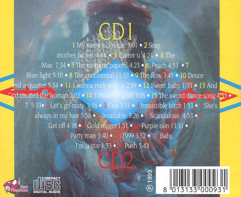 Prince - License To Funk ( Red Phantom - Great Dane )( 2 CD!!!!! set ) ( NYC , USA , March 24th , 1993 )