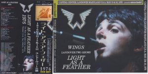 Paul McCartney - Light As A Feather ( 4 CD SET )( Landover Two Shows )( Misterclaudel )( Landover , Maryland , USA , May 15th & 16th 1976 )