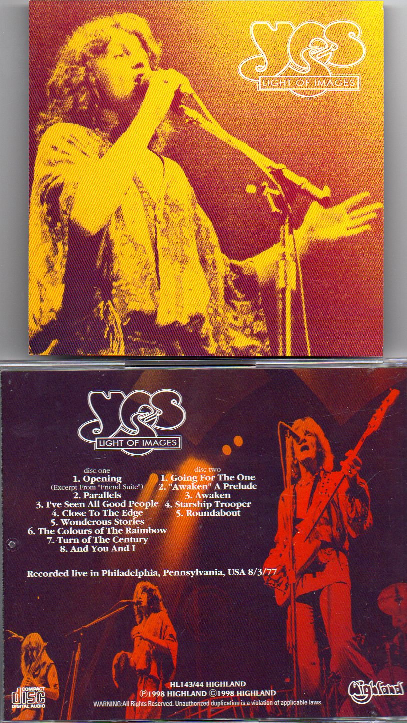 Yes - Light Of Images  ( Highland ) ( 2 CD!!!!! SET ) ( Live in Philadelphia , Pennsylvania , USA , August 3rd , 1977 )